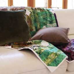 Olive Green Textured Velvet Cushion Cover - thumbnail 2