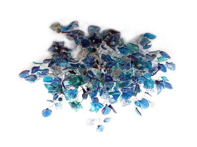 Large Flush Mount Ceiling Light, Blue Ceiling Light, Unique Mount Light For Kitchen, Living Room Or Table Dining - image 1