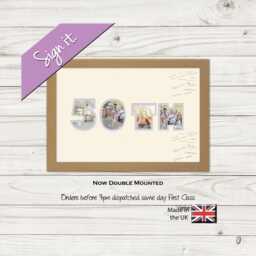 50Th Photo Frame Word Birthday Signing Special Gift Signing-873D By Photos in A Word - thumbnail 1