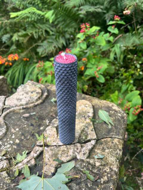Reverse Action Spell Candle Hand-Rolled Beeswax Pillar, Witch Gift - image 1