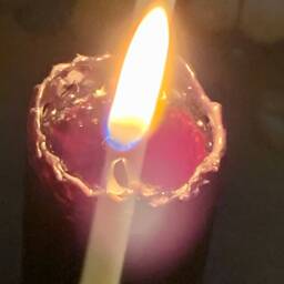 Reverse Action Spell Candle Hand-Rolled Beeswax Pillar, Witch Gift - thumbnail 2