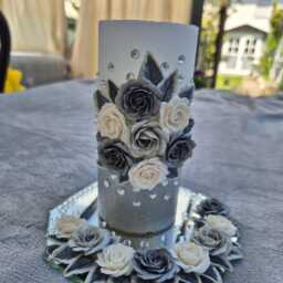 Candle With Candle Plate Wedding Or Deco, Candle, Birthday Gift - thumbnail 3