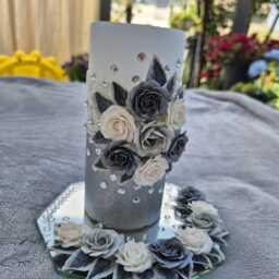 Candle With Candle Plate Wedding Or Deco, Candle, Birthday Gift - thumbnail 2
