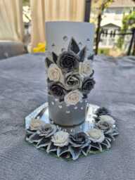 Candle With Candle Plate Wedding Or Deco, Candle, Birthday Gift - thumbnail 1