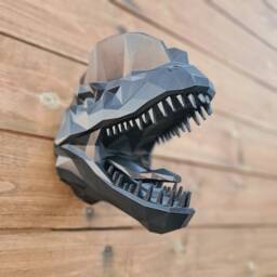 Dilophosaurus Geometric Art Art - Dinosaur Wall Mount- 3D Printed Multiple Colours Available - thumbnail 3