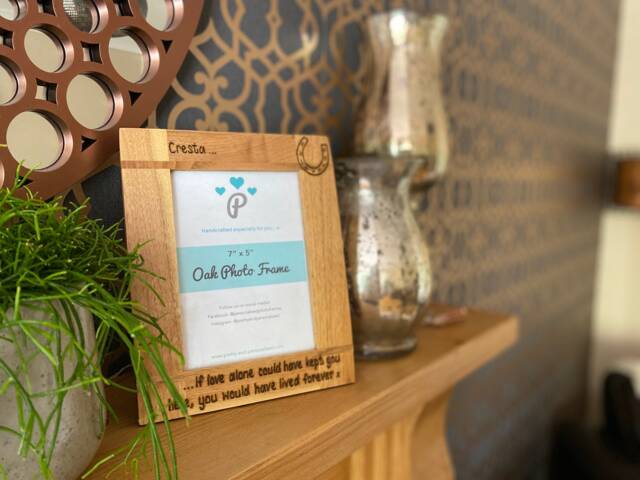 "Horse, Pony - Loss, Memorial Personalised Oak Photo Frame- If Love Alone Could Have Saved You Quote 6x4"", 7x5"" Or 10x8" - image 1