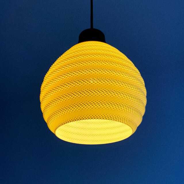 Cora Pendant Lamp, Modern Ripple Mesh Contemporary 3D Printed Lighting - image 1
