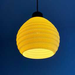 Cora Pendant Lamp, Modern Ripple Mesh Contemporary 3D Printed Lighting - thumbnail 1