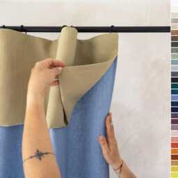 Linen Cafe Curtain With Valance, Color Block Kitchen Curtains, Custom Sink Skirt