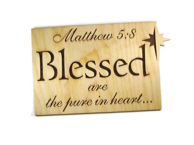 Matthew 58 Blessed Bible Passage Wall Hanging Plaque Handmade By Kevskrafts - image 1