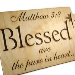 Matthew 58 Blessed Bible Passage Wall Hanging Plaque Handmade By Kevskrafts - thumbnail 2