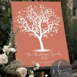 Family Tree Personalised Print, Family Tree, Keepsake, New Home Gift, Couple Engagement Print Framed - thumbnail 3