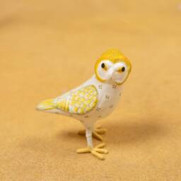 White Owl Paper Mache Art Home Decoration Item, Desk Accessory, Nursery Decor, Table Decoration, Home Decoration Item - thumbnail 3