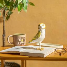 White Owl Paper Mache Art Home Decoration Item, Desk Accessory, Nursery Decor, Table Decoration, Home Decoration Item - thumbnail 2