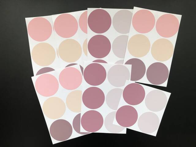 40 Dusky Pink Polka Dot Wall Stickers Nursery Decor - image 1