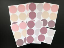 40 Dusky Pink Polka Dot Wall Stickers Nursery Decor - thumbnail 1