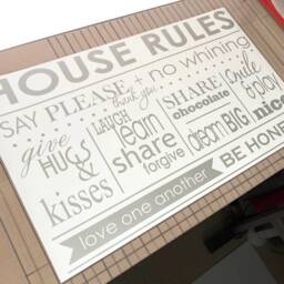House Rules Wall Sticker, House Decal, Art, Stickers - thumbnail 2