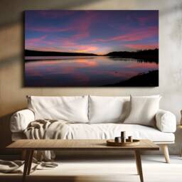 Big Bear Lake Sunset Photo Print, Southern California Wall Art - thumbnail 2