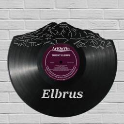 Mount Elbrus - Laser Cut Carved Vinyl Record Art Music Gift For Occasions Like Birthday, Christmas, Weeding, Holiday Cutout Wall - thumbnail 1