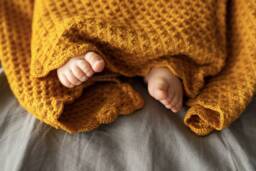 Mustard Yellow Alpaca Wool Knit Newborn Blanket, Crochet Edges