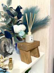 Wooden Display Shelf Freestanding Home Decor, Small Kitchen Shelf - thumbnail 1