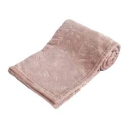 Personalised Baby Blanket Embroidered Name, Embossed Floral Pink Blanket - thumbnail 2