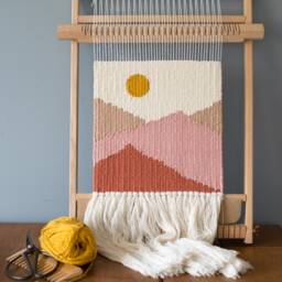 Blush Mountains Wall Hanging /Geometric /Minimal /Woven /Wall Art Tapestry /Nursery Room - thumbnail 4