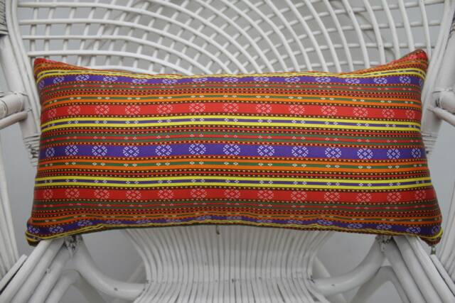 Kilim Pillows, Personalized Pillow, Pillow Covers, 12x24 Red Striped Cushion Case, Cushion, Art 9 - image 1