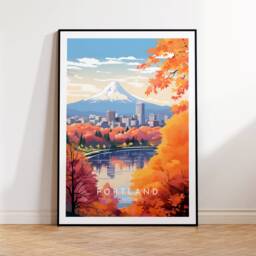 Portland Travel Print - United States, Oregon Poster, Home Decor, Gift Or Canvas - thumbnail 1