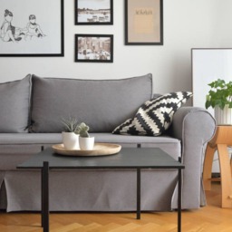 Slate Top Coffee Table Industrial Powder Coated Steel Frame - thumbnail 2