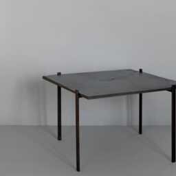 Slate Top Coffee Table Industrial Powder Coated Steel Frame - thumbnail 3