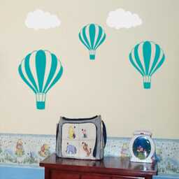 Hot Air Balloon Vinyl Wall Decals Kids Bedroom Decor - thumbnail 2