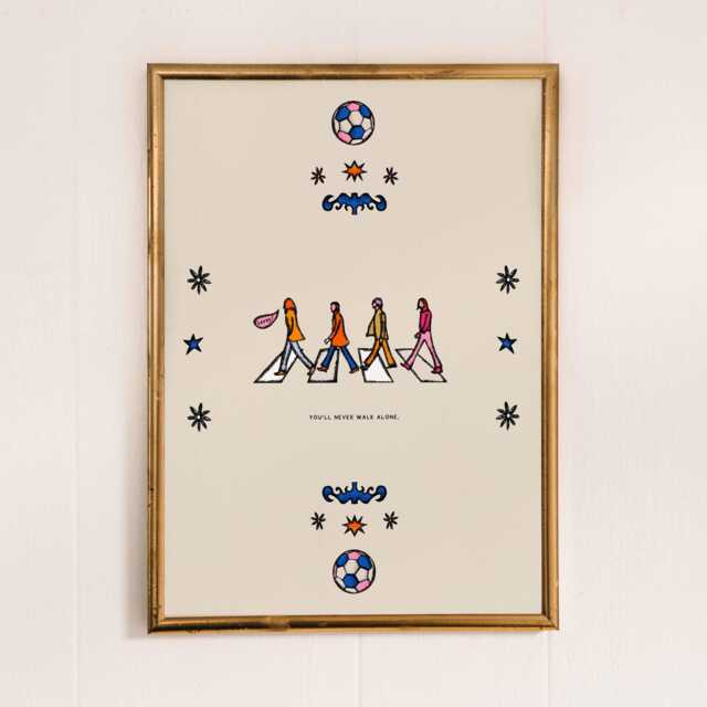 Liverpool Fc Art Print You'll Never Walk Alone, Football Gift - image 1