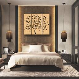 3 Tree Wall Hanging, Decor Decal, Vinyl, Patterns, Laser, Cnc Router, Plasma, Room - Cdr, Svg, Dxf, Ai, Eps, Jpg Files - thumbnail 3