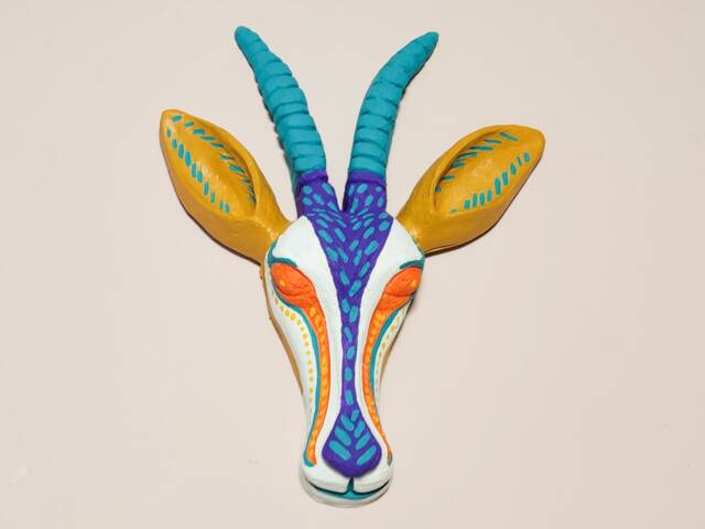 Paper M??ch?? Gazelle Head Wall Mount, Ola - image 1