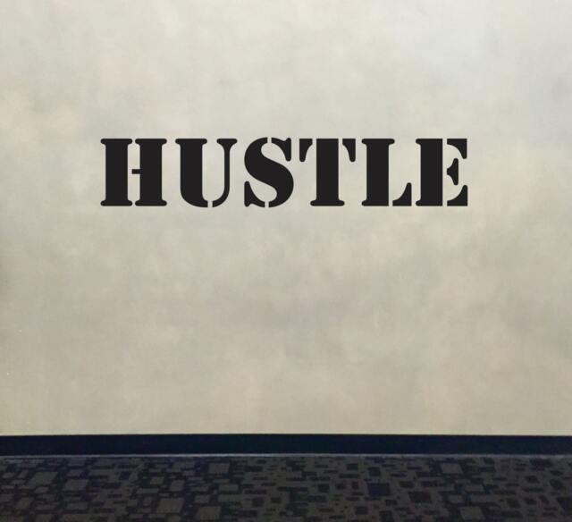 Fitness Wall Decal, Classroom Decor, Hustle Stencil Font Gym Decal - image 1