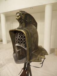 Murmillo Gladiator Helmet Bronze Finish Lion Sculpture, Larp Armor - thumbnail 1