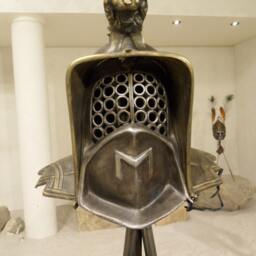 Murmillo Gladiator Helmet Bronze Finish Lion Sculpture, Larp Armor - thumbnail 3