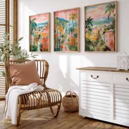 Set Of 3 Haiti Posters, Travel Prints, Caribbean Wall Art Set, City Poster Haitian Decor - thumbnail 3