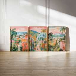 Set Of 3 Haiti Posters, Travel Prints, Caribbean Wall Art Set, City Poster Haitian Decor - thumbnail 2