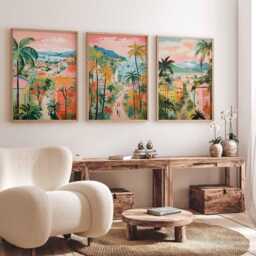 Set Of 3 Haiti Posters, Travel Prints, Caribbean Wall Art Set, City Poster Haitian Decor - thumbnail 4