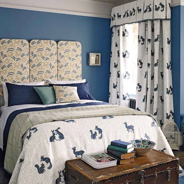 William Morris Woodland Animal Embroidered Curtain Drapes - image 1