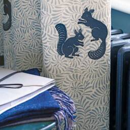 William Morris Woodland Animal Embroidered Curtain Drapes - thumbnail 2