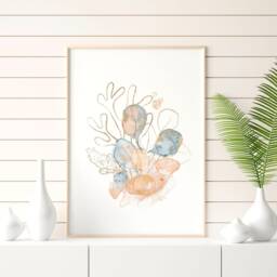 Beach Themed Home Decor Trendy & Framed 3 Piece Wall Art Prints Set, Coastal Wall Art Decor, Seashell Prints, Summer Lake House Decor - thumbnail 2