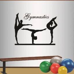 In-Style Decals Wall Vinyl Decal Home Decor Art Sticker Gymnastics Girls Gymnast Sports Nursery Kids Room Removable Stylish Mural Design 116 - thumbnail 1