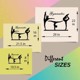 In-Style Decals Wall Vinyl Decal Home Decor Art Sticker Gymnastics Girls Gymnast Sports Nursery Kids Room Removable Stylish Mural Design 116 - thumbnail 2