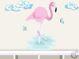 "Wall Sticker ""Flamingo" - thumbnail 1