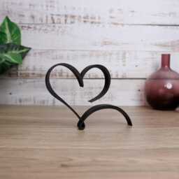 Heart Ornament Line Art, Freestanding Shelf Display Items, Home Decor, Romantic Gift - thumbnail 2