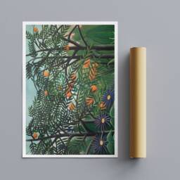 Exotic Forest By Henri Rousseau - Wrapped Frame Canvas Rolled Photo/Poster Print - thumbnail 3