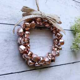 Medium Metal Copper Bell Hanging Ring Decoration - The Home & Hearts Shop Rustic Shabby Wall Decor Wedding Gift Christmas - thumbnail 1